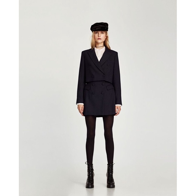 Áo Zara croptop blazer