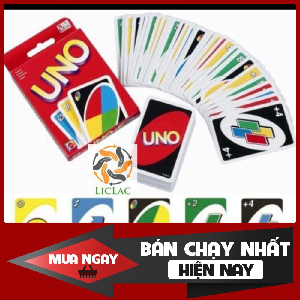 HCM- Bài UNO cơ bản loại TỐT giấy cứng ( 108 lá ) - LICLAC