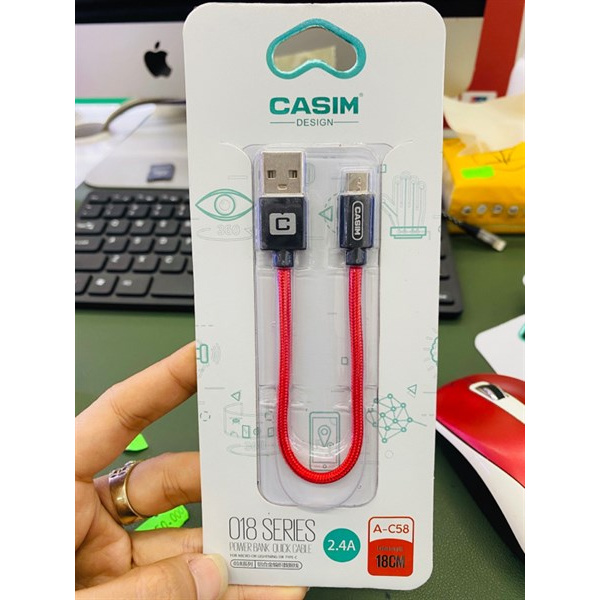 Cáp sạc Micro ngắn 18cm Casim A-C58