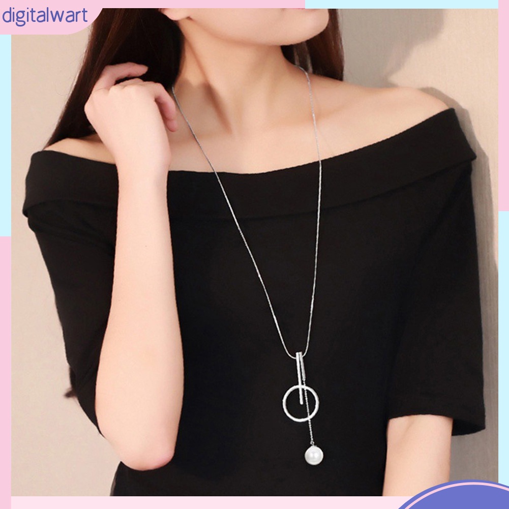 Vòng cổ Mặt Tròn Đính Ngọc Trai Nhân Tạo Thời Trang