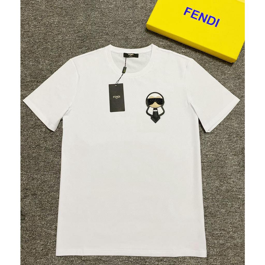 Áo thun cổ tròn tay ngắn họa tiết quái vật nhỏ đeo kính không phai màu thời trang mùa hè 2021 màu trắng đen cho nam