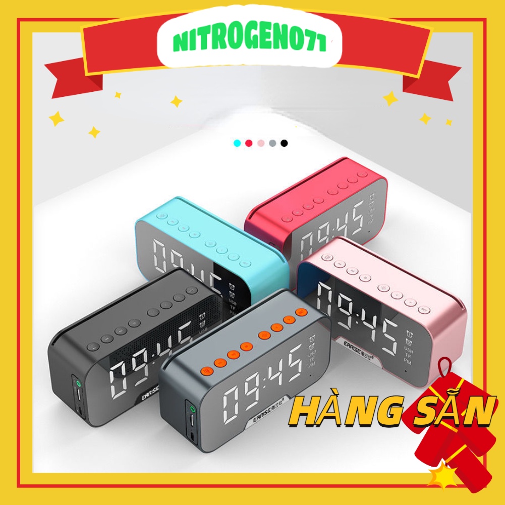 Nitrogen071 Loa bluetooth đồng hồ G5, loa mini không dây nghe nhạc làm đèn ngủ màn hình soi gương