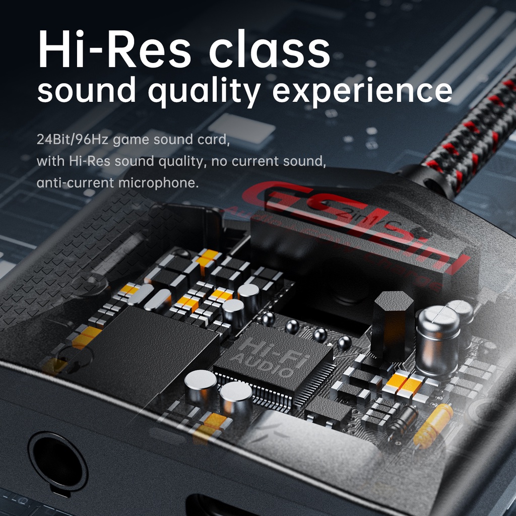 Đầu chuyển đổi PLEXTONE GS1 2 trong 1 hỗ trợ âm thanh 3.5mm PD AUX Type C 27W sạc nhanh thích hợp cho Samsung Huawei