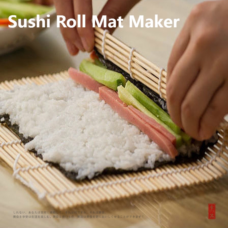 Thảm cuộn sushi bằng tre tự nhiên 24x24cm