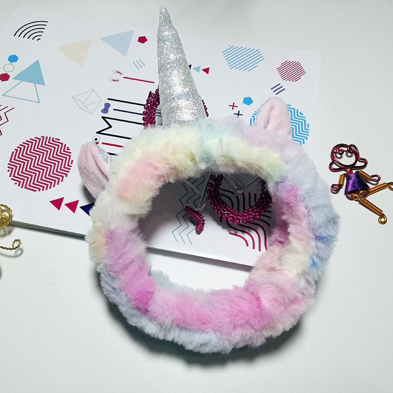 Băng đô cài tóc phong cách kỳ lân nhiều màu sắc dễ thương phong cách Hàn Quốc