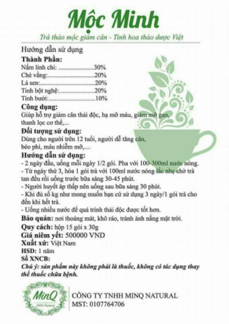 Trà Giảm cân Mộc Minh | BigBuy360 - bigbuy360.vn