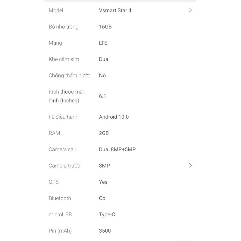 Điện Thoại Vsmart Bee 3 và Vsmart Star 4(2Gb/16GB)- Hàng Chính Hãng | BigBuy360 - bigbuy360.vn