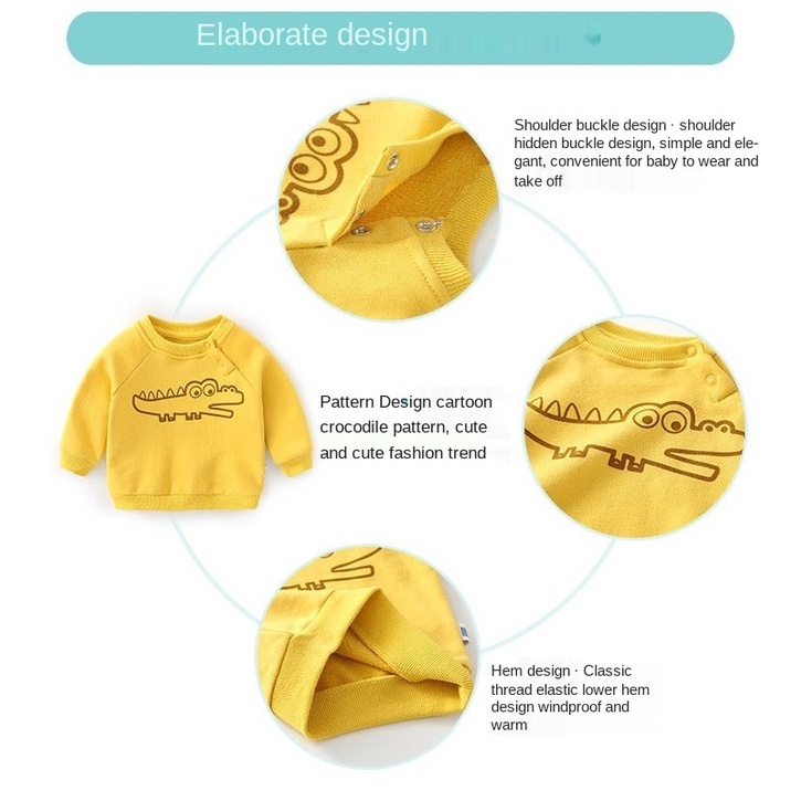 Áo Sweater chất liệu Cotton cao cấp thời trang mùa thu dành cho bé