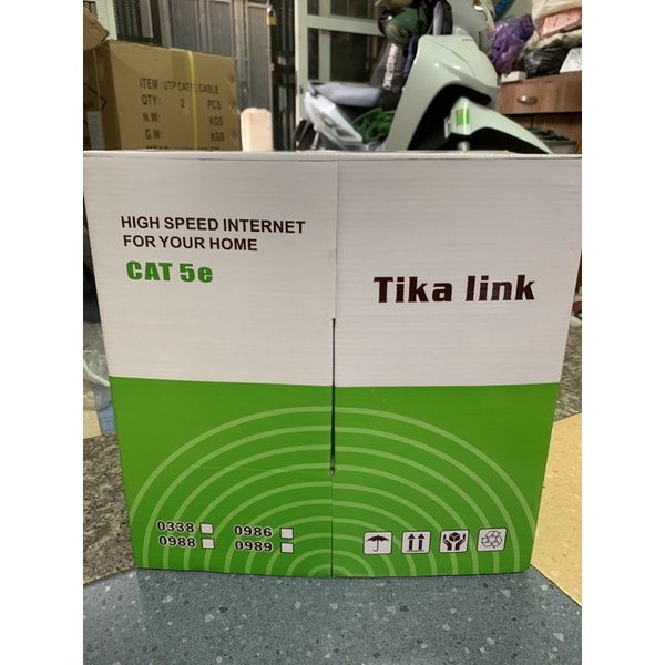 Cáp mạng 305M CAT 5e - chính hãng Tika link - BH 12 tháng