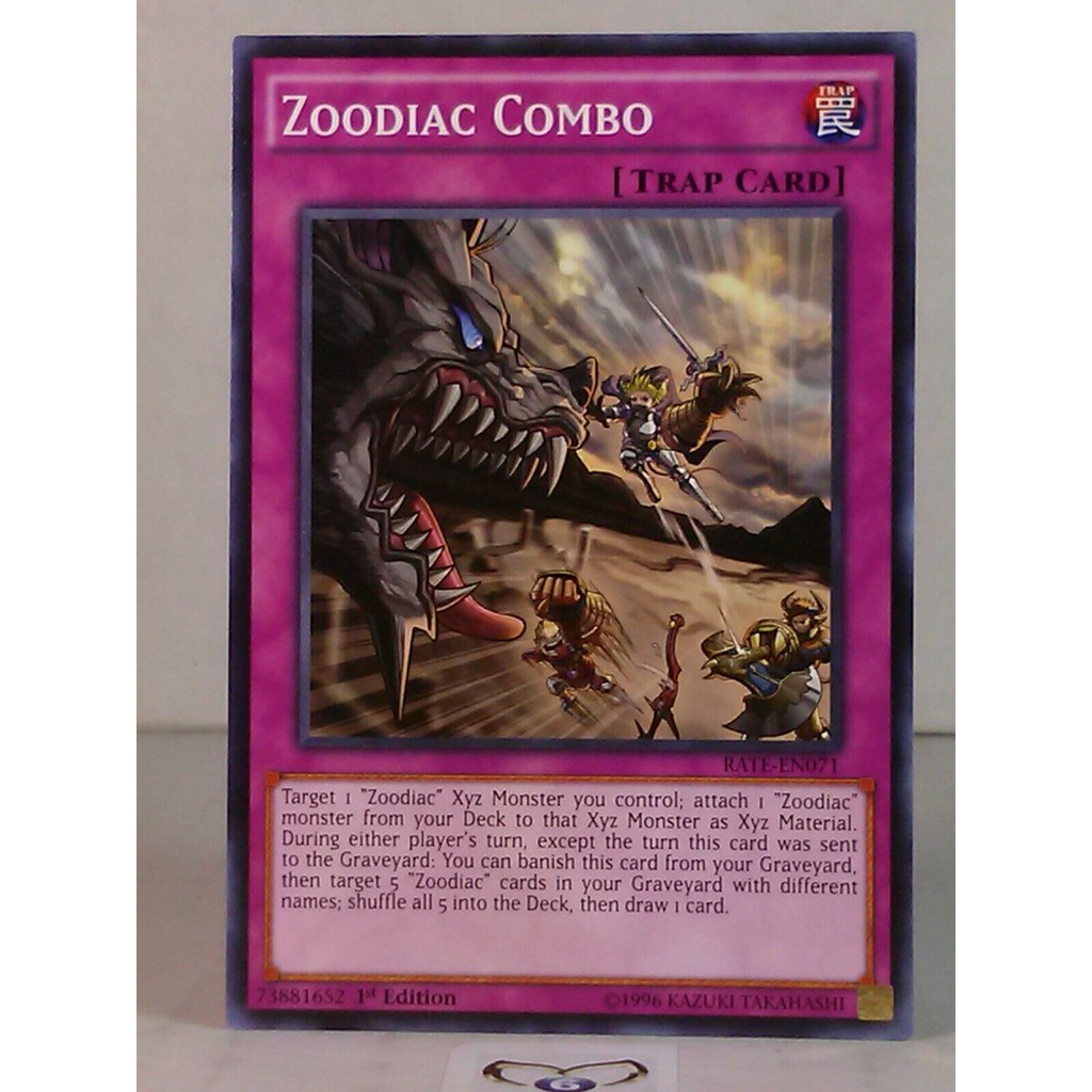 THẺ BÀI YUGIOH Zoodiac Combo - RATE-EN071