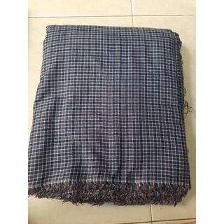 Vải kate thô sọc tối