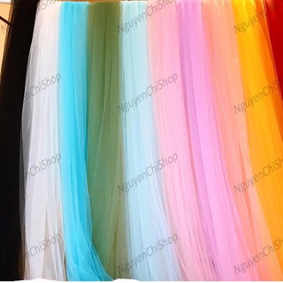 Giá sỉ Vải voan lưới tutu  loại 1 mềm chất đẹp không nhũ