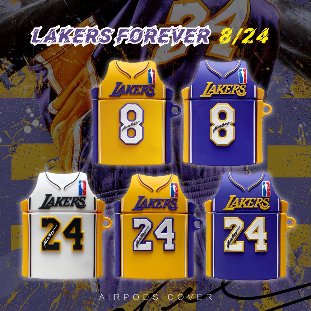 Airpods Case for Airpods 1/2 Kobe Signature Jersey Silicone Protective Cover