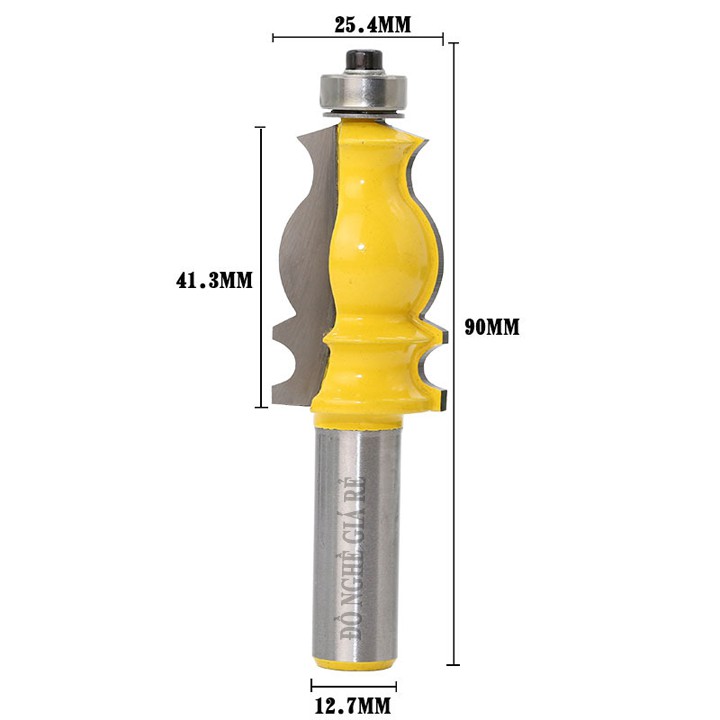 Mũi Phay Gỗ Soi Chỉ Phào Nổi Hình Đuôi Cá 41mm