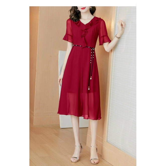 (HCM) Đầm voan chiffon 2 lớp Thời Trang siêu xinh , tôn dáng sành điệu cho các quý cô quý chị em KME STORE