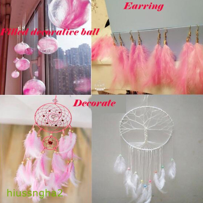 50 Lông Vũ Nhiều Màu Kích Thước 4-6 Inches10-15Cm Dùng Trang Trí Tiệc Cưới