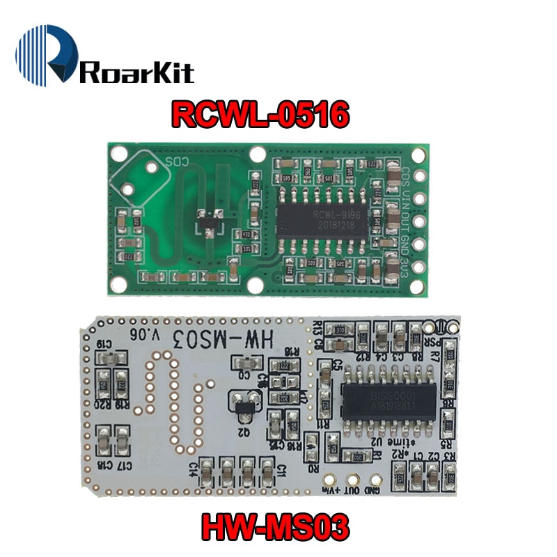 Motion Radar Sensor HW-MS03 2.4GHz to 5.8GHz Human Body Induction Switch RCWL-0516 Microwave Radar Sensor Module for Arduino Diy