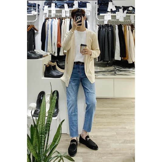 Quần Jean Dài Nam Màu Xanh From Dáng Skinny, Chất Bò Co Dãn Đậm Chất Thể Thao mẫu 990