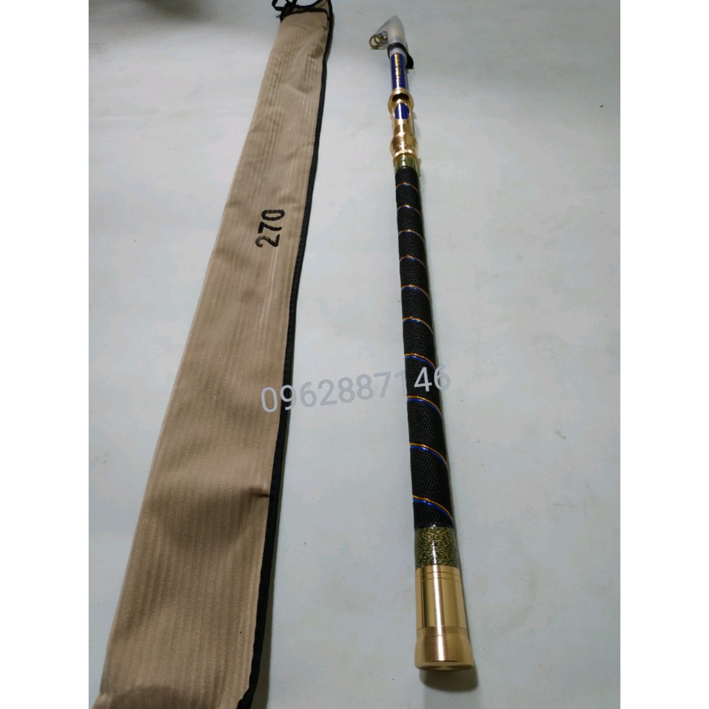 bộ cần câu cá daiwa 2m7 bọc cán catbon +máy+14 món phụ kiện