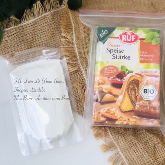 Tinh bột bắp/ bột ngô hữu cơ Ruf - Gói 100 gram - 400g