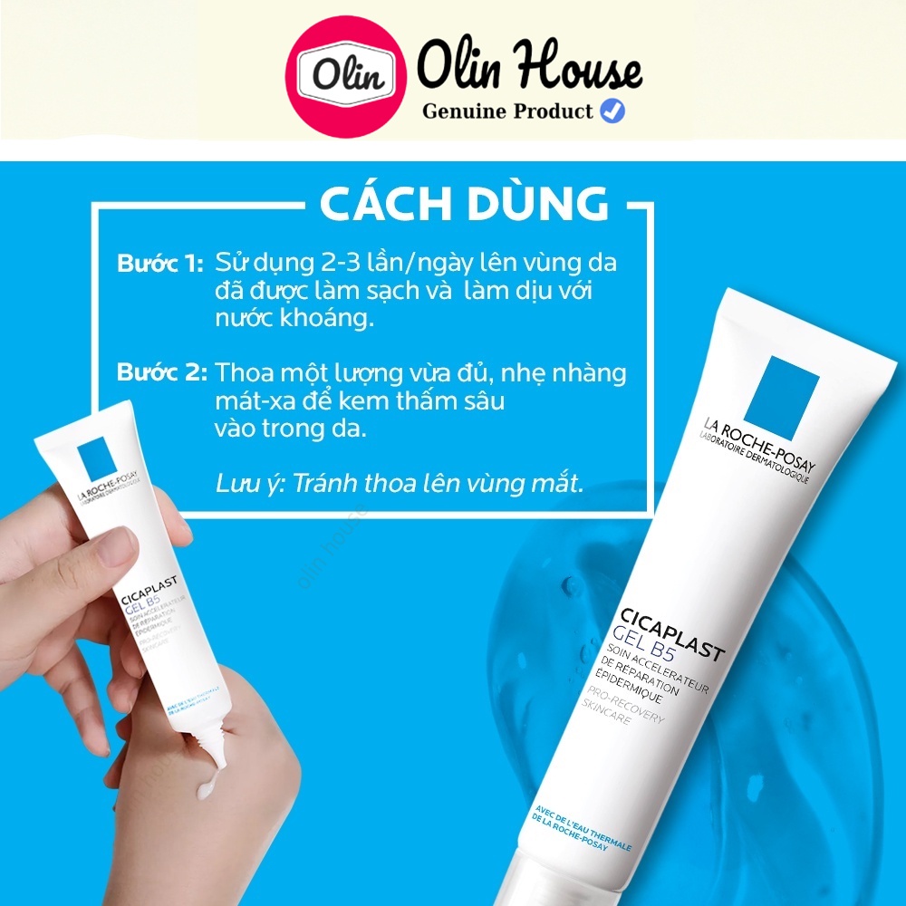 Gel B5 La Roche Posay phục hồi 40ml Kem dưỡng da giảm sẹo thâm - Olin House