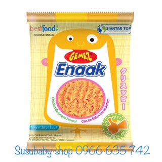 Combo 10 gói snack enaak BBQ và 10 gói spicy cay đen