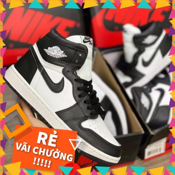 ❤️JordanPanda❤️[ FREESHIP –BẢO HÀNH 12 THÁNG] GIÀY SNEAKER NAM NỮ JORDAN CAO CỔ ĐEN TRẮNG HOT TREND