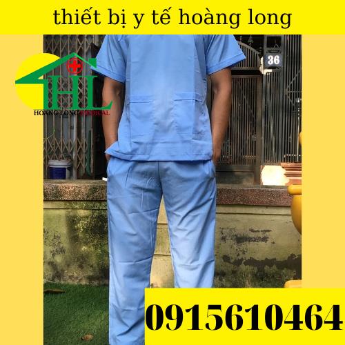 Bộ Scrubs Bác Sĩ, quần áo phòng mổ, đồng phục phẫu thuật, đồng phục spa hàng phổ thông xanh dương