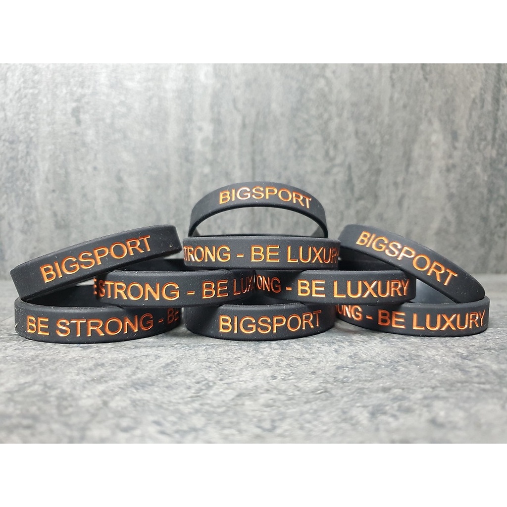 Vòng Đeo Tay Cao Su Thể Thao Nam Nữ Thông Điệp Truyền Động Lực Be Strong - Be Luxury - 1 Vòng