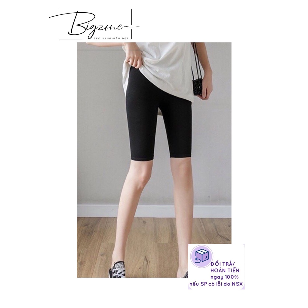 Quần Legging Nữ Đùi Ngắn Cạp Cao Nâng Mông Bigsize Chất Cotton Mềm Mại Đàn Hồi Siêu Co Giãn QL203