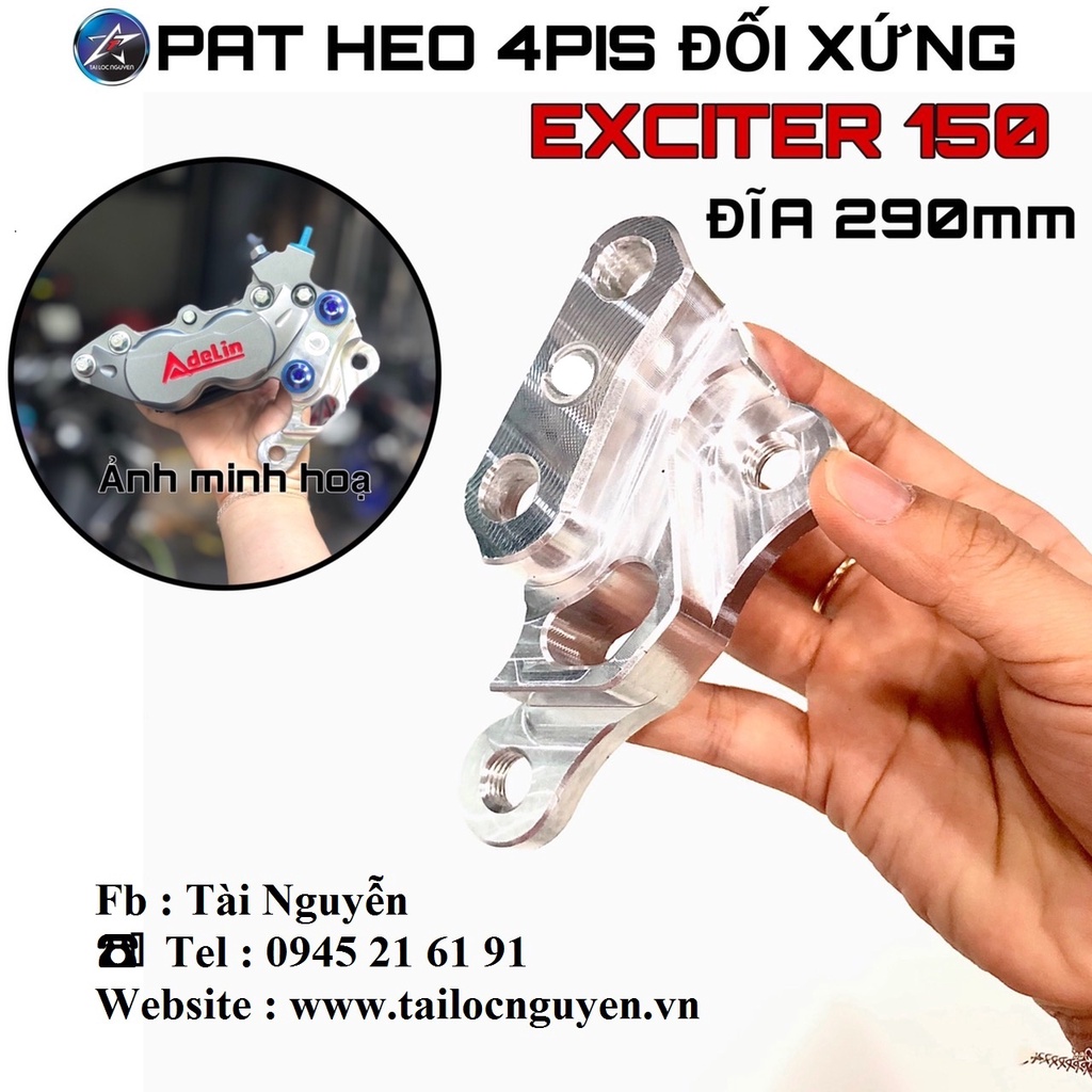 PAT CNC HEO 4PIS ĐỐI XỨNG GẮN ĐĨA 290MM EX150 - WINNER/WINNER X