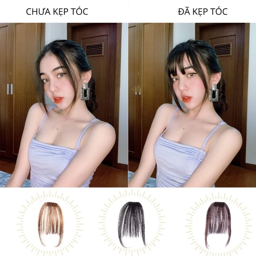 TÓC Giả Mái Thưa Bằng TÓC THẬT 100%- Dệt Tay Siêu HOT Phong Cách Hàn Quốc ( Uốn Duỗi theo ý muốn)