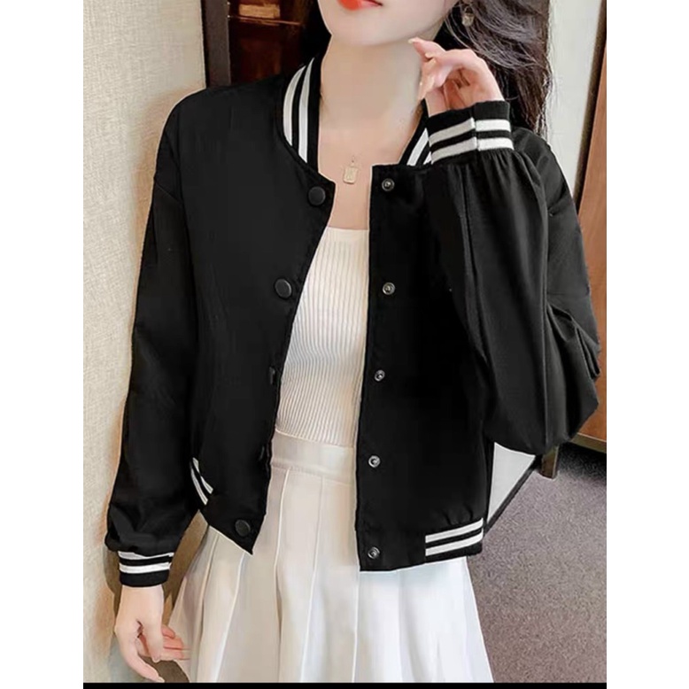 Áo khoác bomber gió dù Áo khoác Bomber Chữ C Bóng Chày