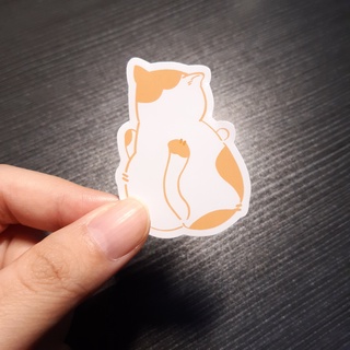 ( rời, lẻ) Bộ 6 stickers hình mông mèo ú