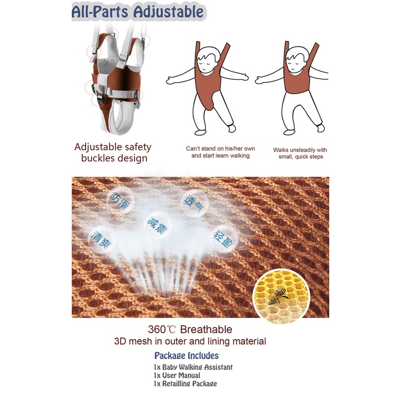 Dây Dắt Bé Tập Đi Thiết Kế Hình Động Vật Hoạt Hình Dễ Thương