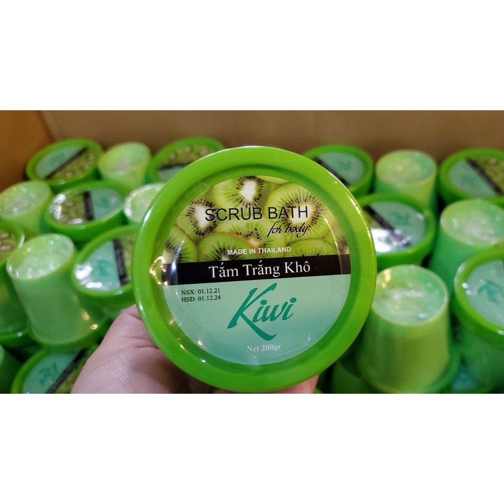 Tắm trắng khô Kiwi kích trắng da toàn thân hộp 200gr