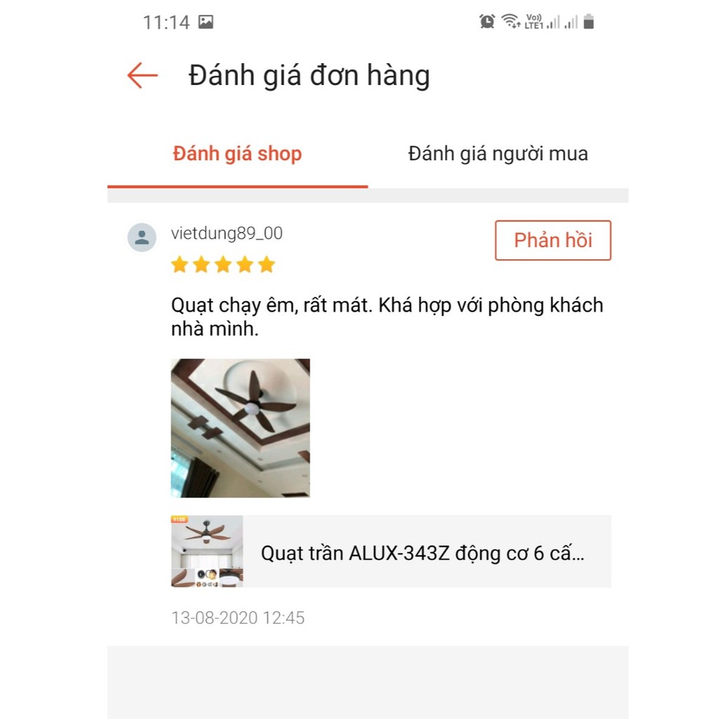 Quạt trần ALUX-K343Z, 6 Cấp Độ Gió, 3 Chế Độ Đèn, Động Cơ Lõi Đồng, 5 Cánh ABS, Có Điều Khiển Từ Xa  [Bảo Hành 5 Năm] | BigBuy360 - bigbuy360.vn