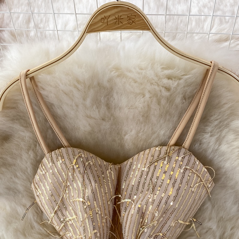 🌸Hàng Order🌸 Váy Đầm Body 2 Dây Đính Kim Sa Lấp Lánh Tiệc Cưới Sexy Sang Chảnh🌸Hàng Quảng Châu