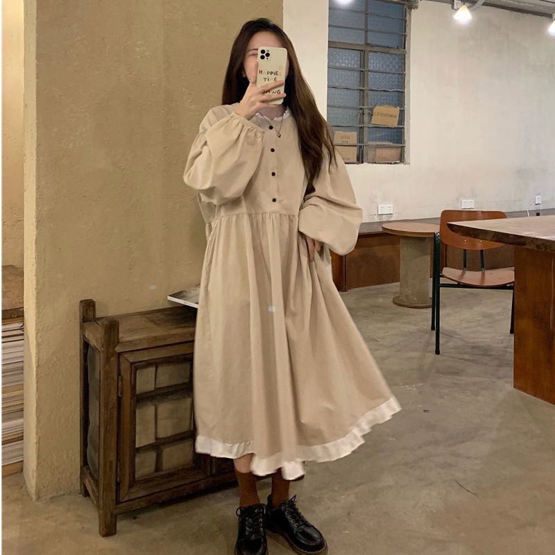 Đầm Dáng Rộng Thiết Kế Mới Thời Trang Mùa Thu Theo Phong Cách Hàn Quốc