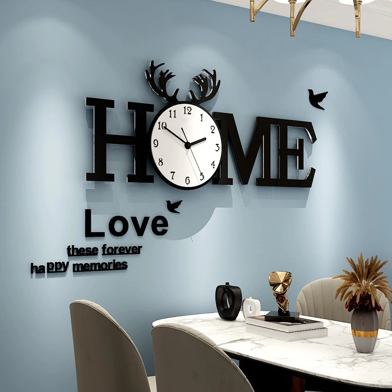 Đồng hồ treo tường hiện đại CL014 - Home ☘️KHÔNG CẦN KHOAN TƯỜNG ☘️ Trang trí phòng khách ☘️ Kèm pin và bộ kim