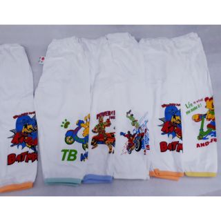 Quần dài cotton màu trắng bé trai Ngọc Thiệu ( size 16kg_40kg)