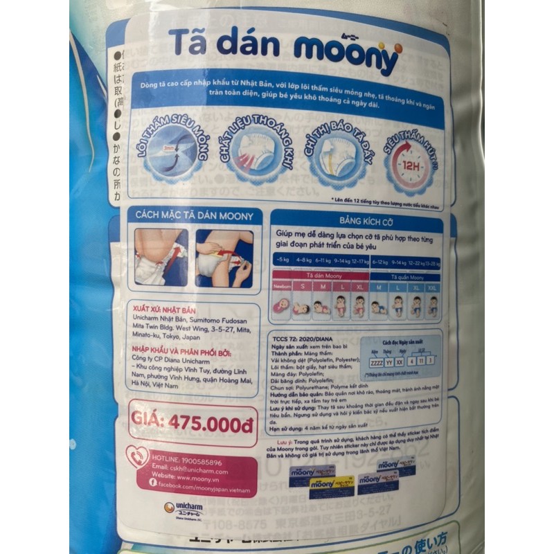 TÃ DÁN MOONY NB90/ S84 MẪU MỚI