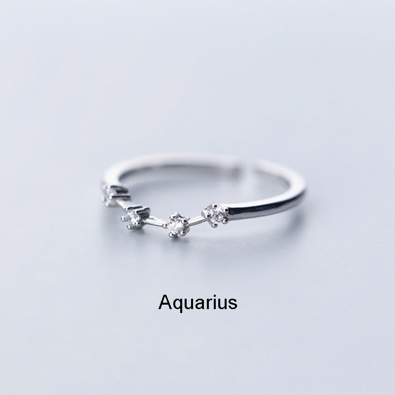 Nhẫn Gmai Zodic mạ bạc 925 đính đá Zircon thời trang cho nữ