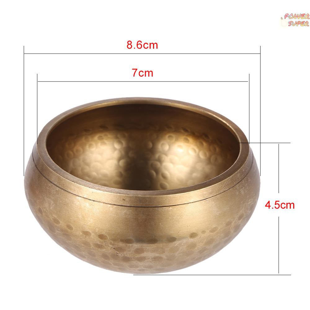 PSUPER Exquisite 2.8 Inch Handmade Tibetan Bell Metal Singing Bowl with Striker for Buddhism Buddhist Meditation Healing Relaxation Yoga