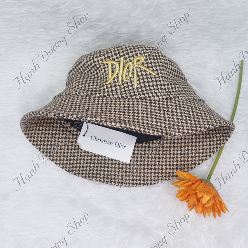 Mũ bucket nón tai bèo vành cụp thêu chữ vải bố nhuyễn cao cấp có may tem thời trang phù hợp cho cả nam và nữ