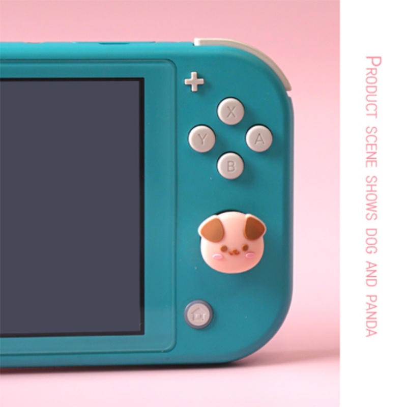 Bộ 4 Nút Bọc Cần Điều Khiển Tay Cầm Chơi Game NS Switch / Lite Hình Mèo / Gấu Trúc Dễ Thương