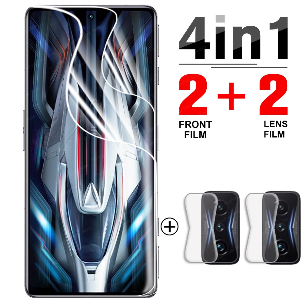 4 in 1 Hydrogel Film + Camera Film for Xiaomi Redmi K50 Gaming Screen Protector Lens Soft Cover for Redmi K50 Pro Protective Film Not Glass