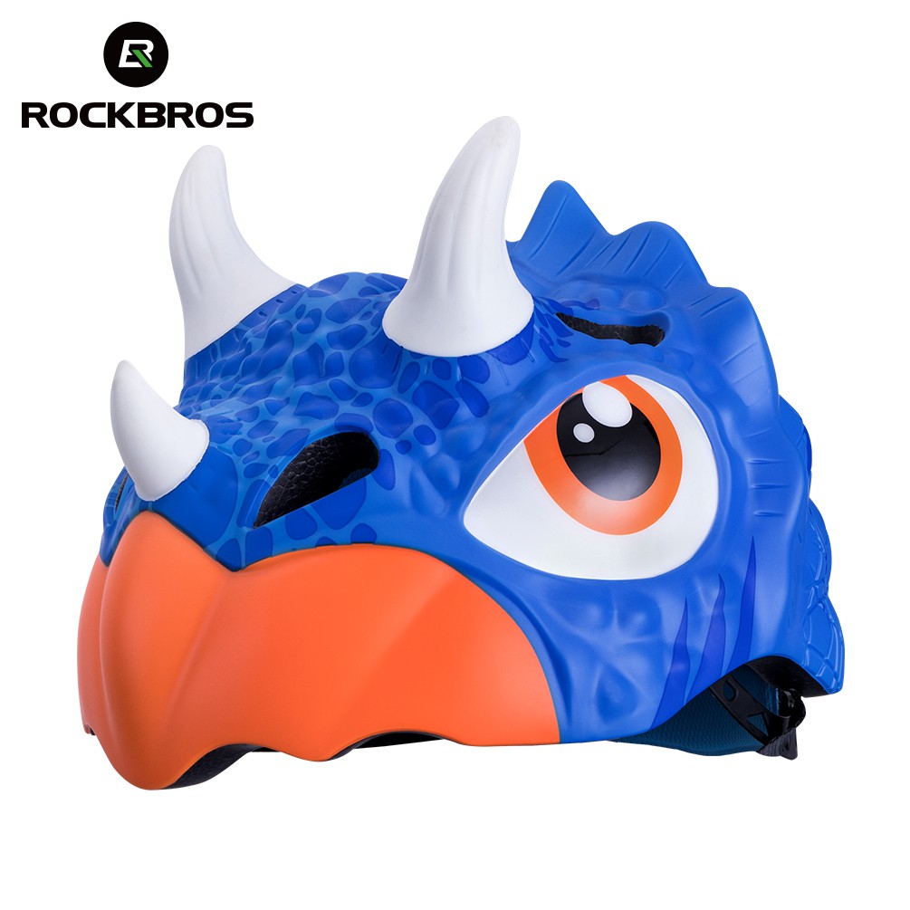 【Fulfilled by Shopee】Mũ bảo hiểm ROCKBROS đảm bảo an toàn đi xe đạp chơi thể thao thiết kế khủng long hoạt hình dạng ròng rọc dành cho trẻ em