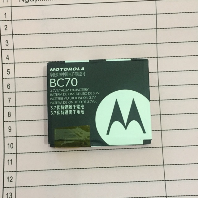 Pin motorola BC70