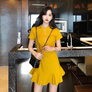 Váy vàng đuôi cá hè hot hit vs mẫu vàng lun nha ce